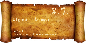 Wigner Tímea névjegykártya